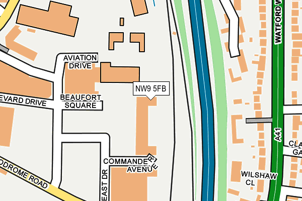 NW9 5FB map - OS OpenMap – Local (Ordnance Survey)
