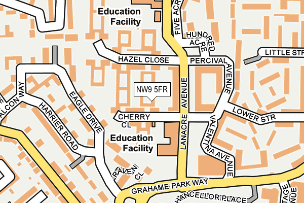 NW9 5FR map - OS OpenMap – Local (Ordnance Survey)