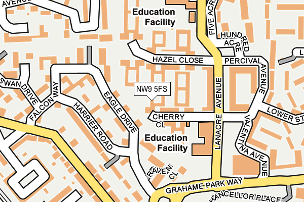 NW9 5FS map - OS OpenMap – Local (Ordnance Survey)