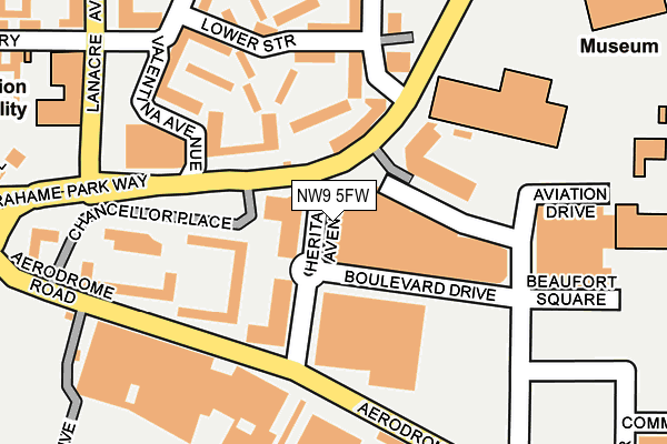 NW9 5FW map - OS OpenMap – Local (Ordnance Survey)