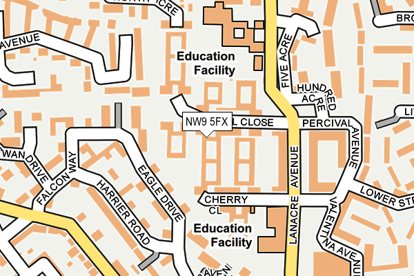 NW9 5FX map - OS OpenMap – Local (Ordnance Survey)