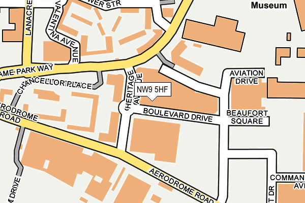 NW9 5HF map - OS OpenMap – Local (Ordnance Survey)