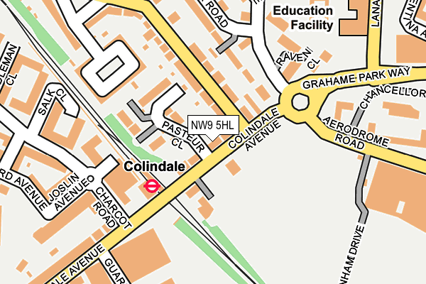 NW9 5HL map - OS OpenMap – Local (Ordnance Survey)