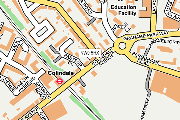 NW9 5HX map - OS OpenMap – Local (Ordnance Survey)