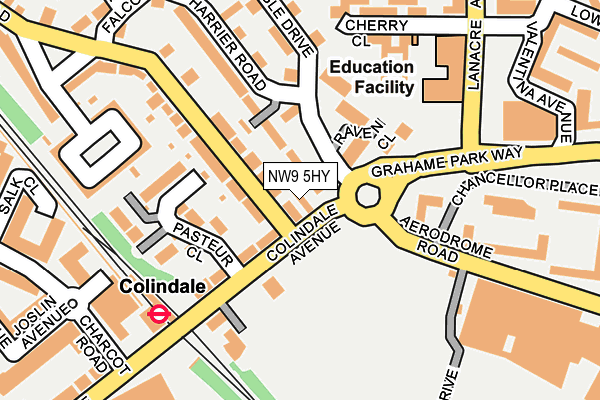 NW9 5HY map - OS OpenMap – Local (Ordnance Survey)