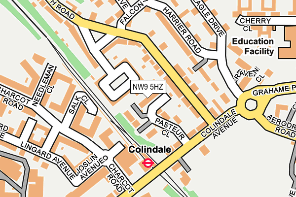 NW9 5HZ map - OS OpenMap – Local (Ordnance Survey)