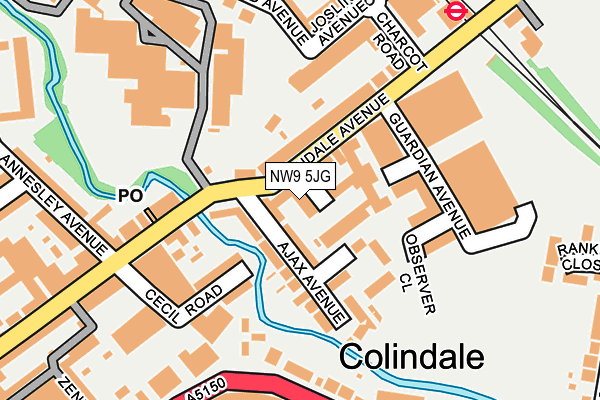NW9 5JG map - OS OpenMap – Local (Ordnance Survey)