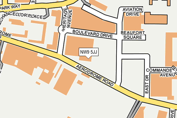 NW9 5JJ map - OS OpenMap – Local (Ordnance Survey)