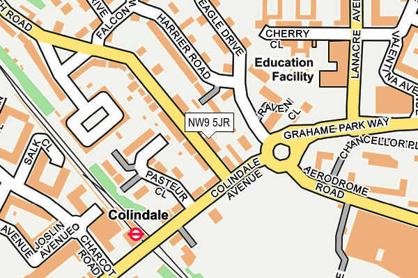 NW9 5JR map - OS OpenMap – Local (Ordnance Survey)