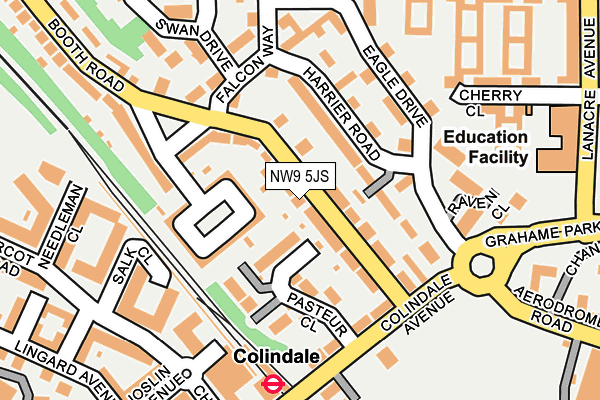 NW9 5JS map - OS OpenMap – Local (Ordnance Survey)