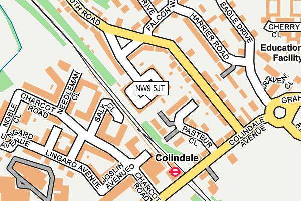 NW9 5JT map - OS OpenMap – Local (Ordnance Survey)