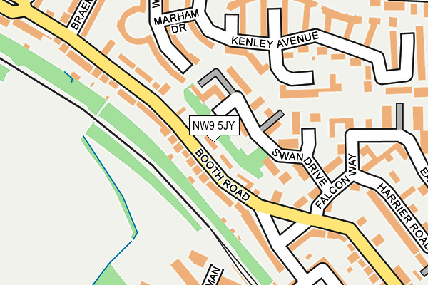 NW9 5JY map - OS OpenMap – Local (Ordnance Survey)