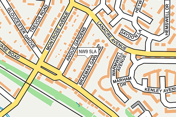 NW9 5LA map - OS OpenMap – Local (Ordnance Survey)