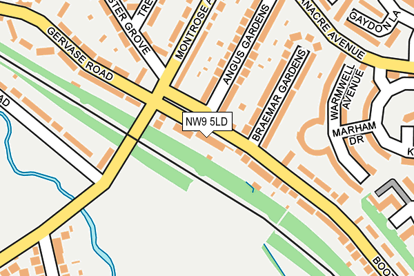 NW9 5LD map - OS OpenMap – Local (Ordnance Survey)