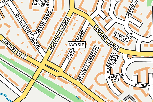 NW9 5LE map - OS OpenMap – Local (Ordnance Survey)