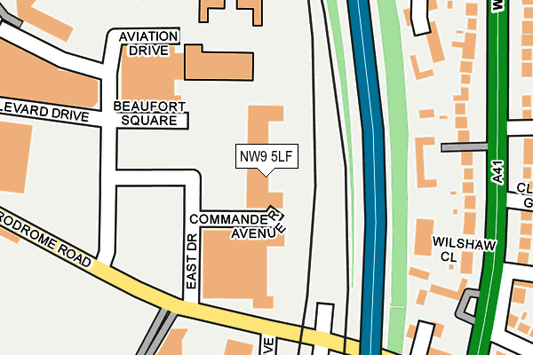 NW9 5LF map - OS OpenMap – Local (Ordnance Survey)