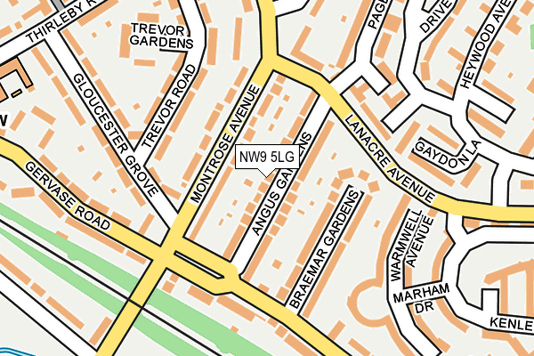 NW9 5LG map - OS OpenMap – Local (Ordnance Survey)