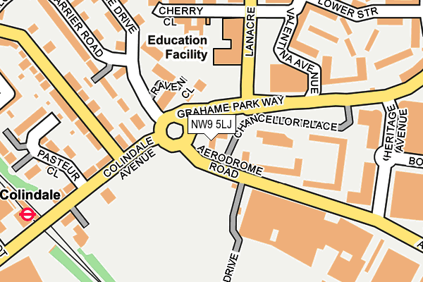 NW9 5LJ map - OS OpenMap – Local (Ordnance Survey)