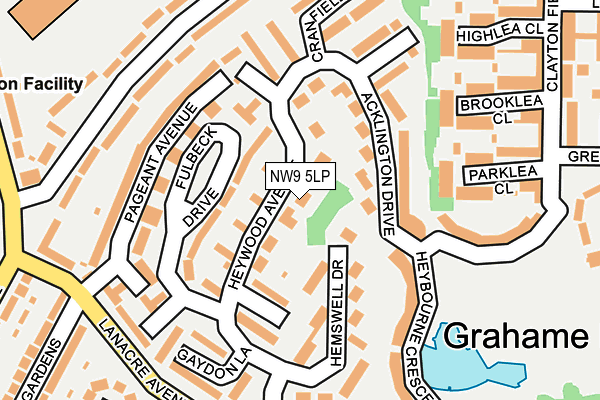 NW9 5LP map - OS OpenMap – Local (Ordnance Survey)