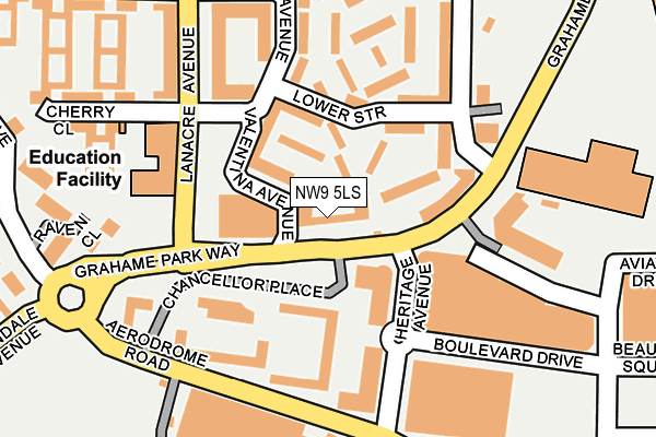 NW9 5LS map - OS OpenMap – Local (Ordnance Survey)