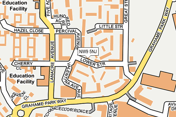 NW9 5NJ map - OS OpenMap – Local (Ordnance Survey)