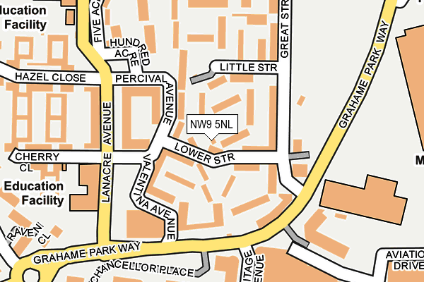NW9 5NL map - OS OpenMap – Local (Ordnance Survey)