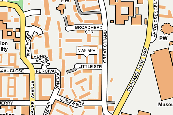 NW9 5PH map - OS OpenMap – Local (Ordnance Survey)
