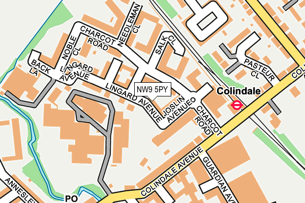 NW9 5PY map - OS OpenMap – Local (Ordnance Survey)