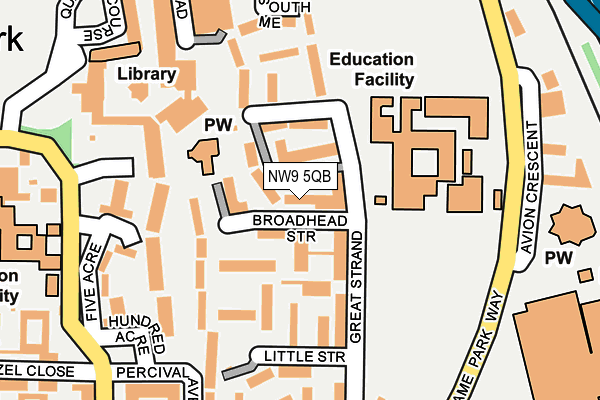 NW9 5QB map - OS OpenMap – Local (Ordnance Survey)