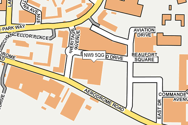 NW9 5QG map - OS OpenMap – Local (Ordnance Survey)