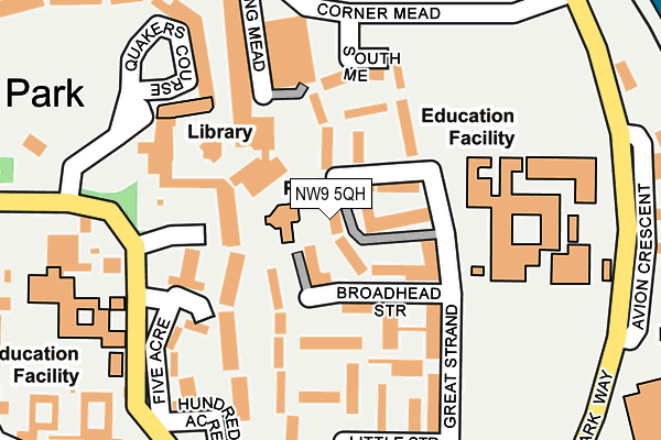 NW9 5QH map - OS OpenMap – Local (Ordnance Survey)
