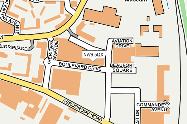 NW9 5QX map - OS OpenMap – Local (Ordnance Survey)