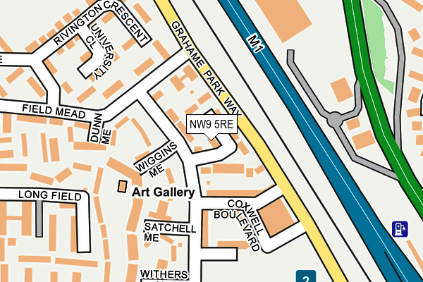 NW9 5RE map - OS OpenMap – Local (Ordnance Survey)