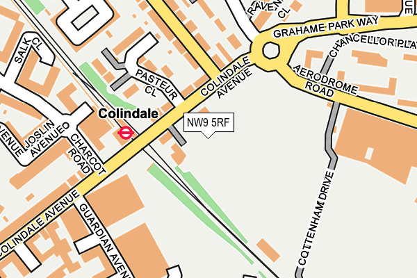 NW9 5RF map - OS OpenMap – Local (Ordnance Survey)