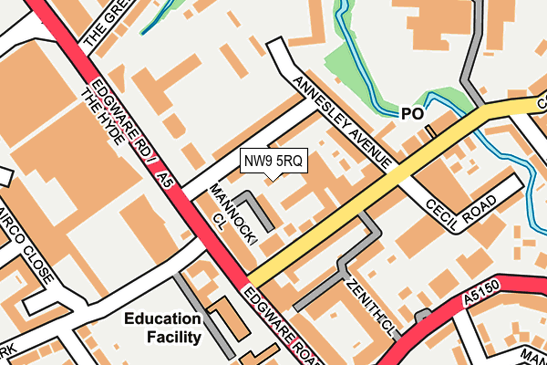NW9 5RQ map - OS OpenMap – Local (Ordnance Survey)