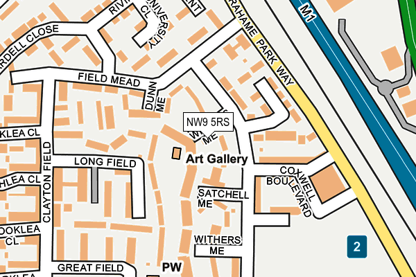 NW9 5RS map - OS OpenMap – Local (Ordnance Survey)