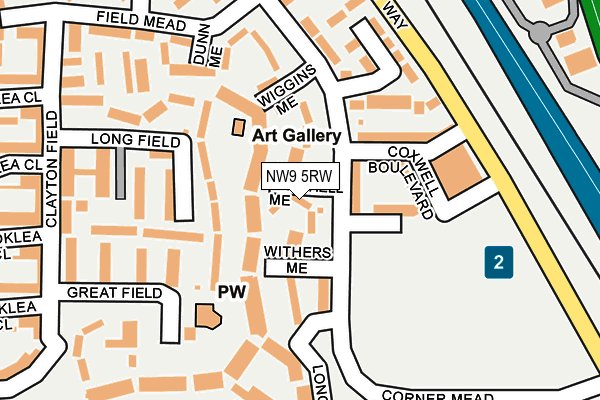 NW9 5RW map - OS OpenMap – Local (Ordnance Survey)