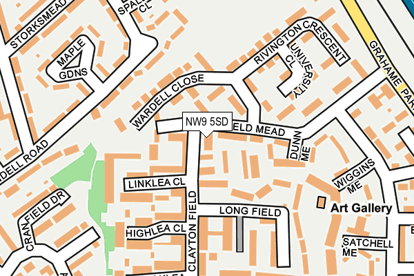 NW9 5SD map - OS OpenMap – Local (Ordnance Survey)
