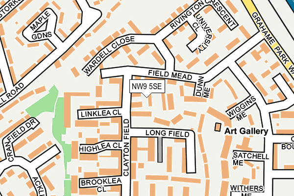 NW9 5SE map - OS OpenMap – Local (Ordnance Survey)