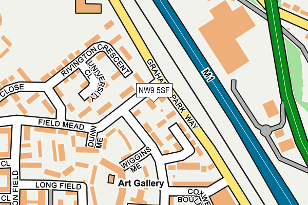 NW9 5SF map - OS OpenMap – Local (Ordnance Survey)