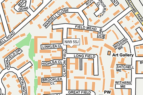 NW9 5SJ map - OS OpenMap – Local (Ordnance Survey)