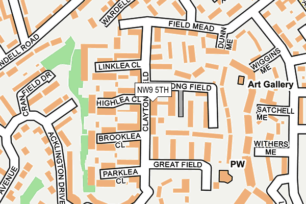 NW9 5TH map - OS OpenMap – Local (Ordnance Survey)