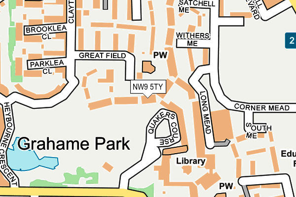 NW9 5TY map - OS OpenMap – Local (Ordnance Survey)