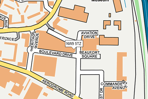 NW9 5TZ map - OS OpenMap – Local (Ordnance Survey)