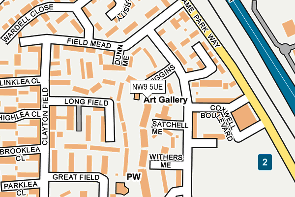 NW9 5UE map - OS OpenMap – Local (Ordnance Survey)