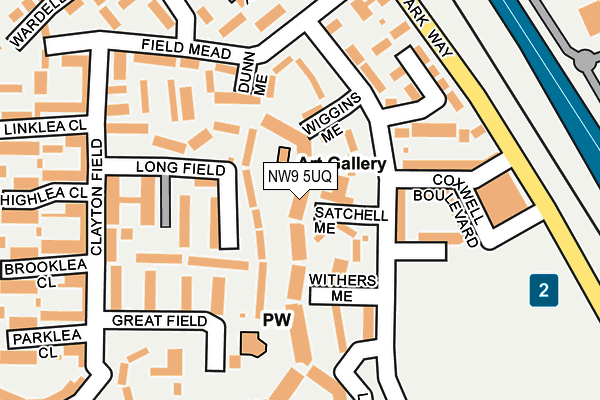 NW9 5UQ map - OS OpenMap – Local (Ordnance Survey)
