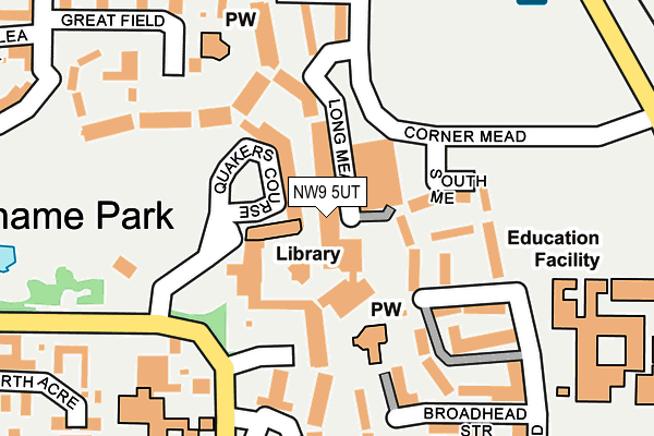 NW9 5UT map - OS OpenMap – Local (Ordnance Survey)