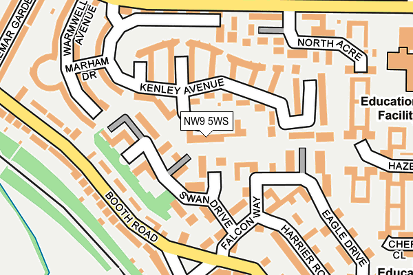 NW9 5WS map - OS OpenMap – Local (Ordnance Survey)