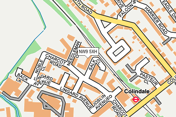 NW9 5XH map - OS OpenMap – Local (Ordnance Survey)
