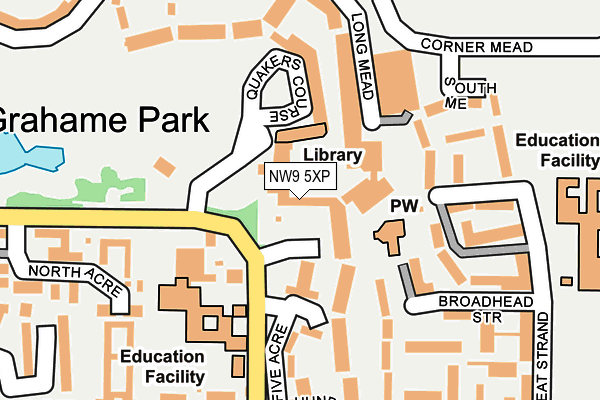 NW9 5XP map - OS OpenMap – Local (Ordnance Survey)